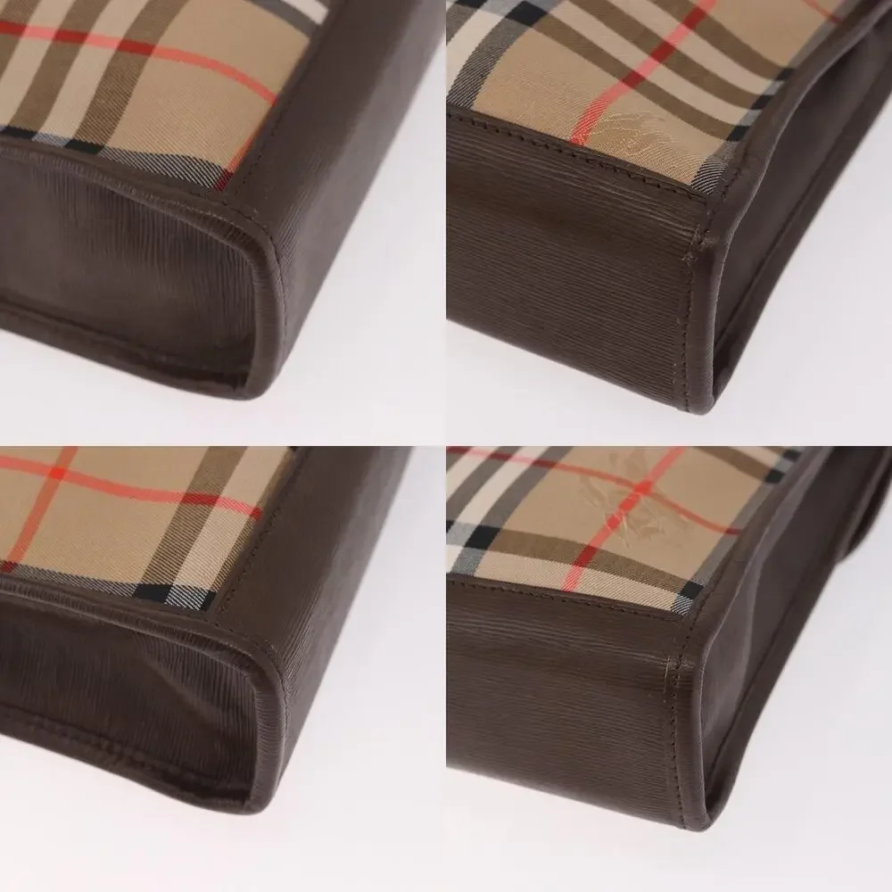 Burberry Nova Check Canvas Clutch Beige